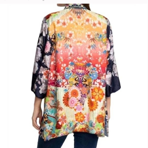 NWT JOHNNY WAS Silk REVERSIBLE Narniay Kimono KIMONO SIZE XL - Picture 7 of 13